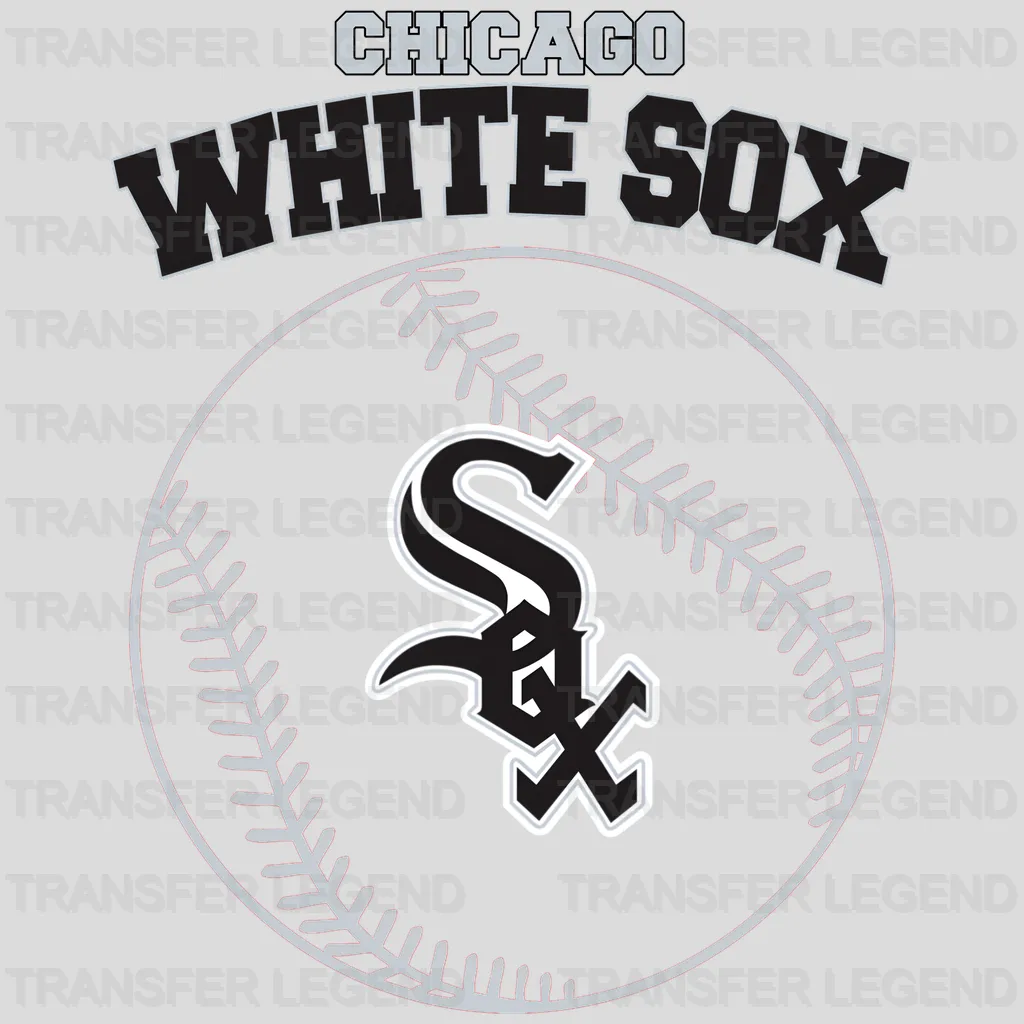 Chicago White Sox MLB Circle Logo With Stitch - DTF Iron On Transfer