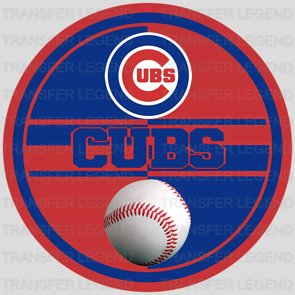 Chicago Cubs MLB Circle Logo Badge - DTF Iron On Transfer