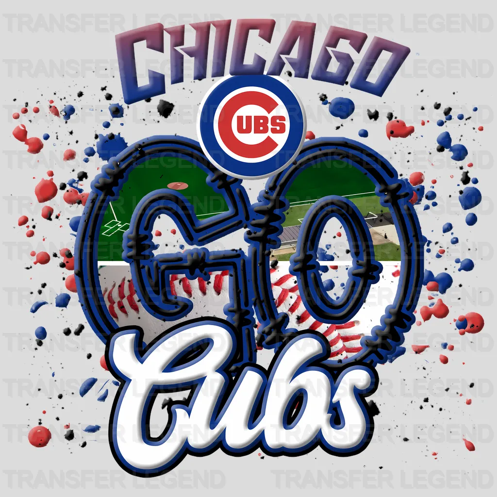 Chicago Cubs MLB Go Cubs DTF Iron On Transfer