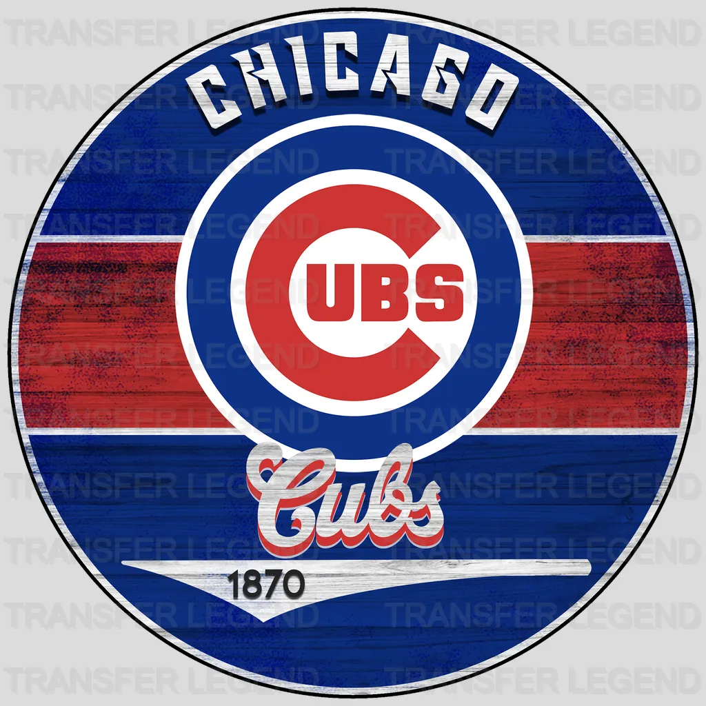Chicago Cubs MLB Est 1876 DTF Iron On Transfer