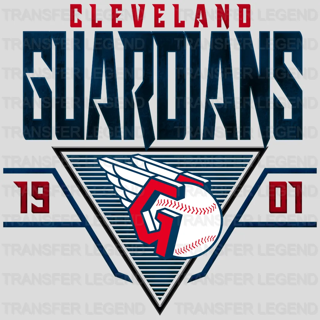 Cleveland Guardians MLB Vintage Typography Banner - DTF Iron On Transfer