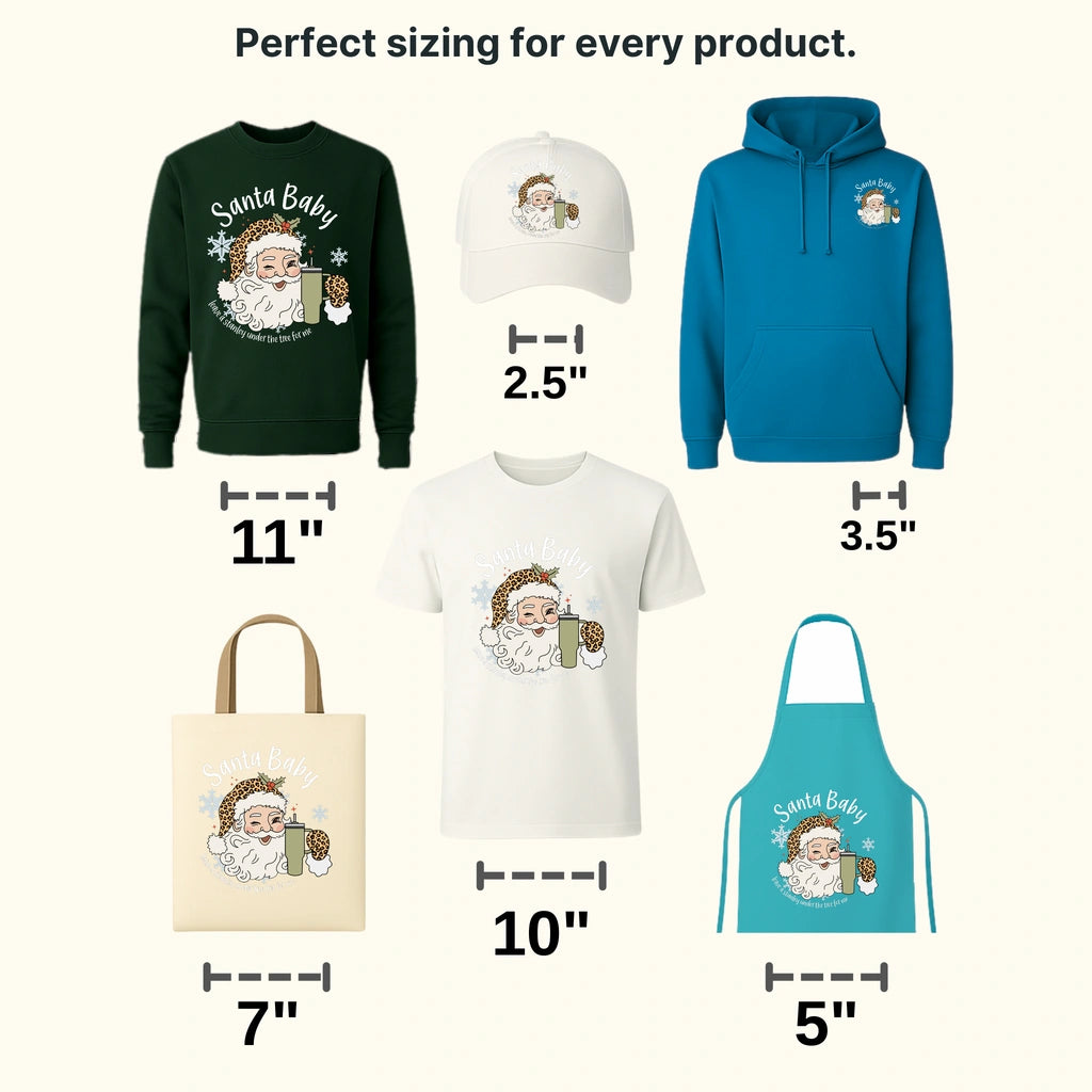 SANTA BABY LEAVE A STANLEY , Christmas Design - DTF heat transfer - transferlegend