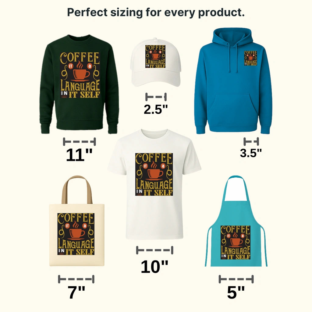Language In It Self Coffee Design - DTF Heat Transfer - transferlegend