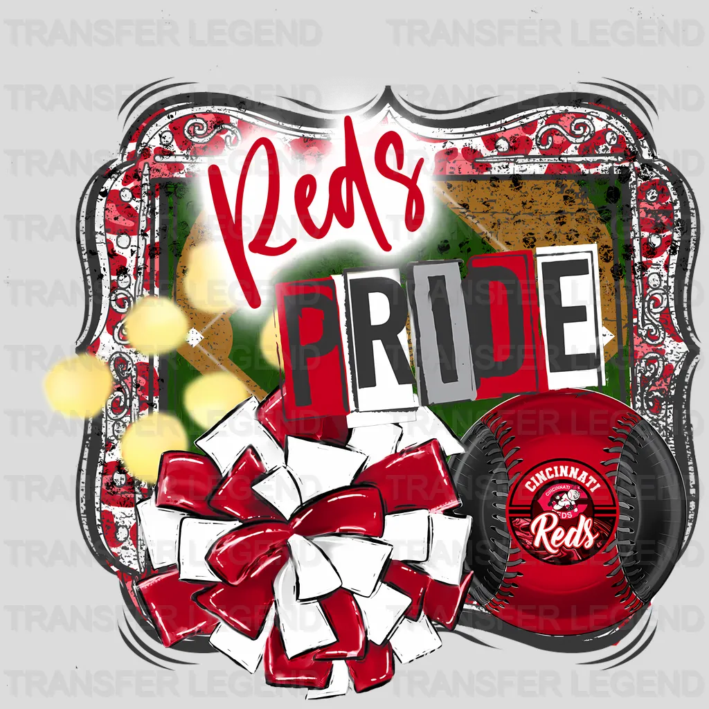 Cincinnati Reds MLB Reds Life DTF Iron On Transfer