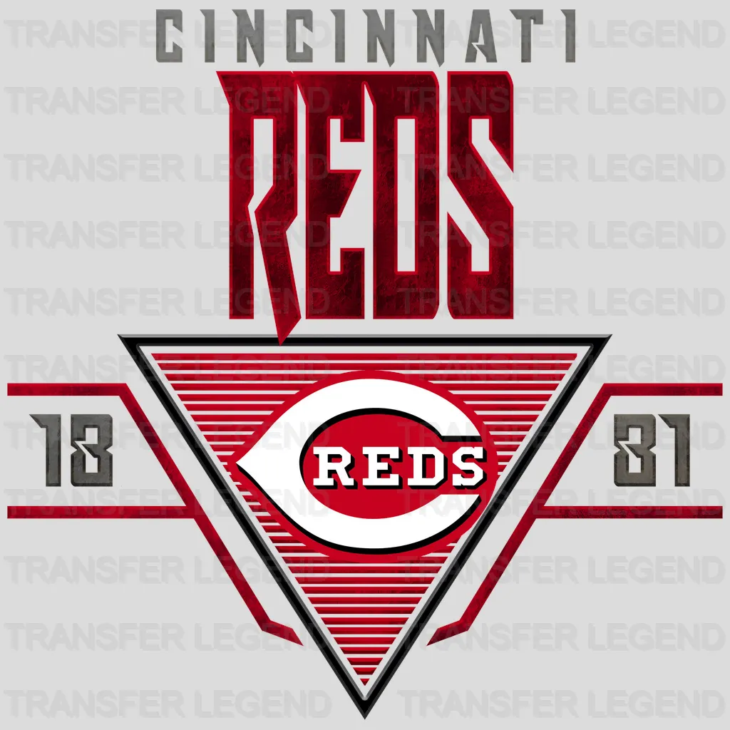 Cincinnati Reds MLB Rectangular Banner Logo - DTF Iron On Transfer