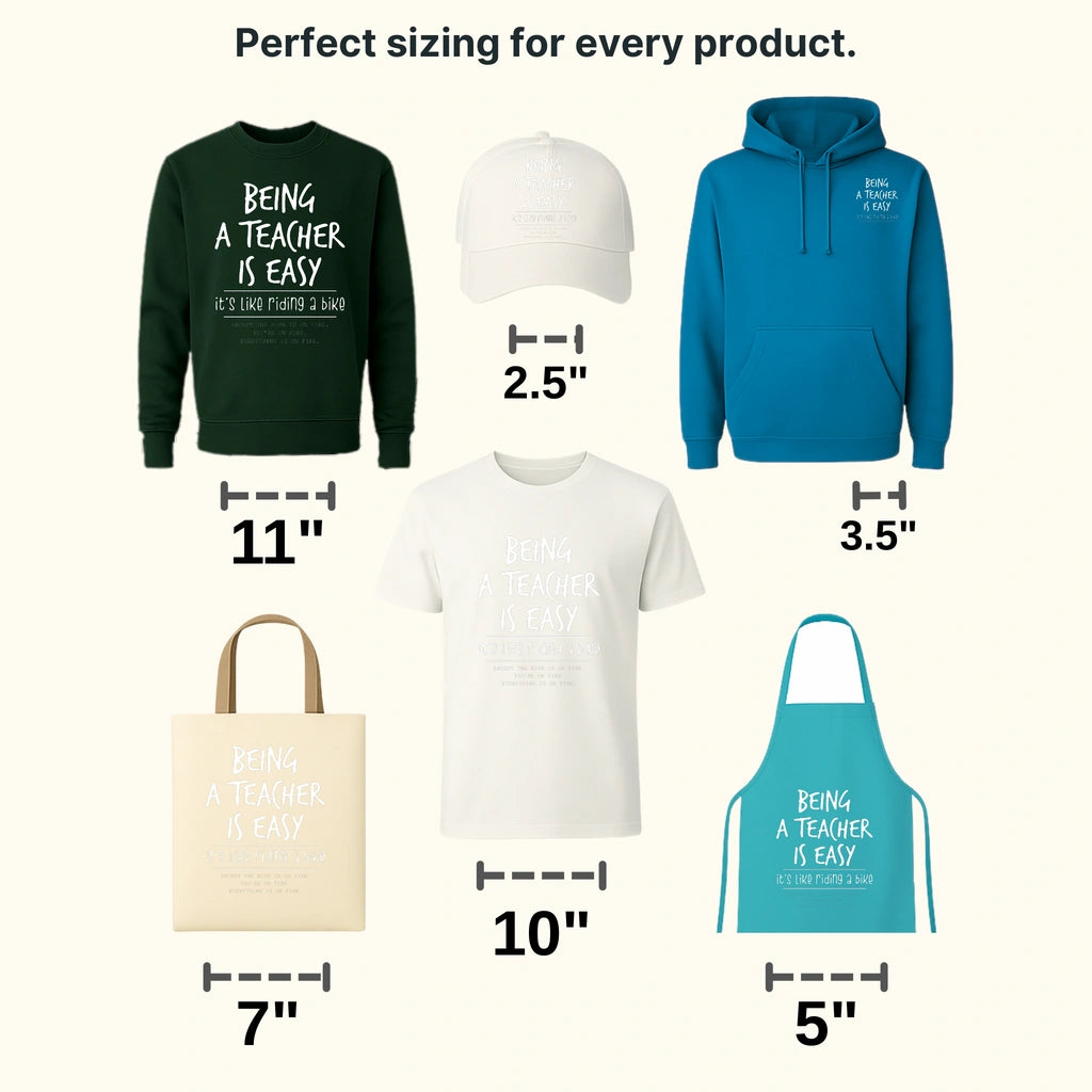 Being A Teacher Is Easy 100 Days School Design - DTF heat transfer - transferlegend