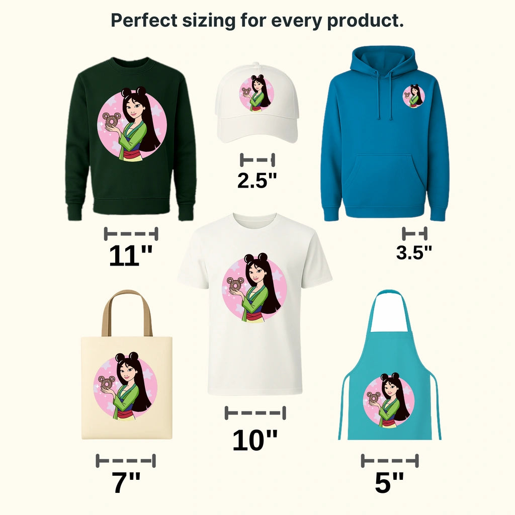 Mulan Snacks Mick Ears Design - DTF heat transfer - transferlegend