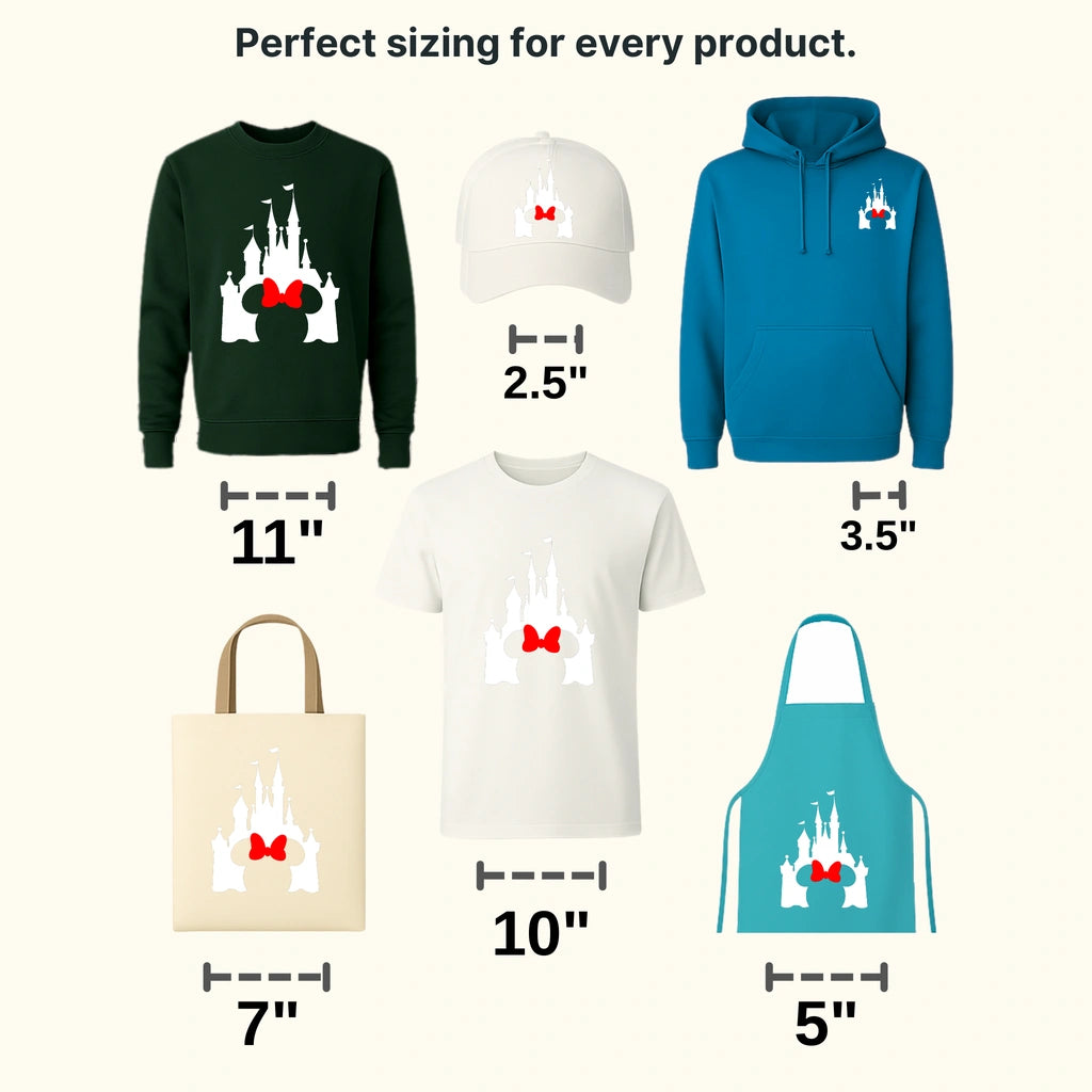 Minnie Head Castle Design - DTF heat transfer - transferlegend