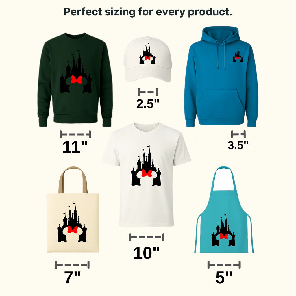 Minnie Head Castle Design - DTF heat transfer - transferlegend