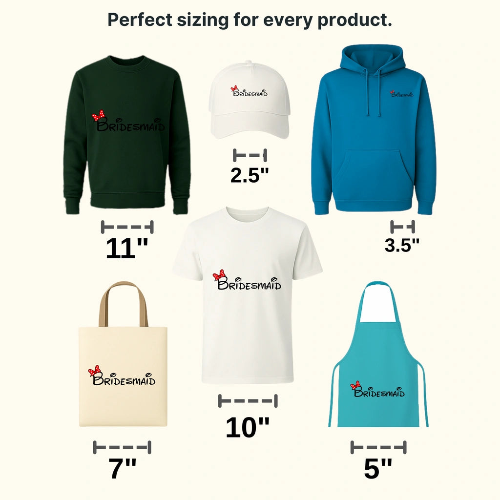 Bridal Party Cartoon Design - DTF heat transfer - transferlegend