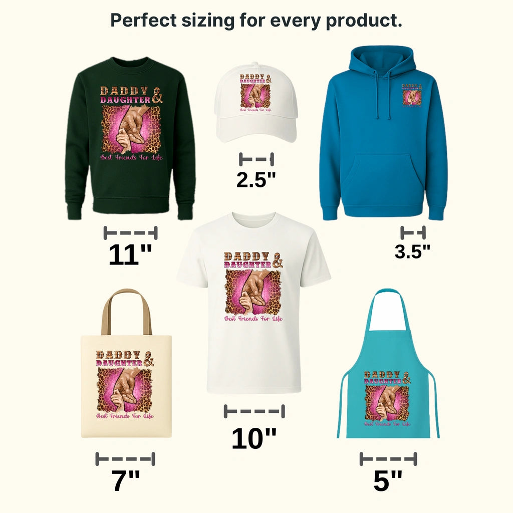 Daddy & Daughter Best Friends For Life Design - DTF heat transfer - transferlegend