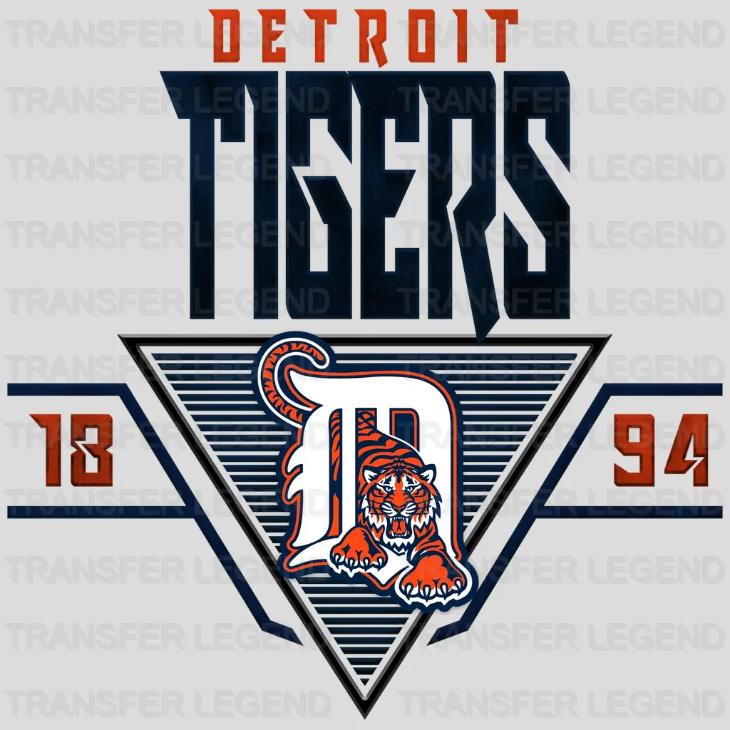 Detroit Tigers MLB Cute Care Bear Mascot With Bow - DTF Iron On Transfer