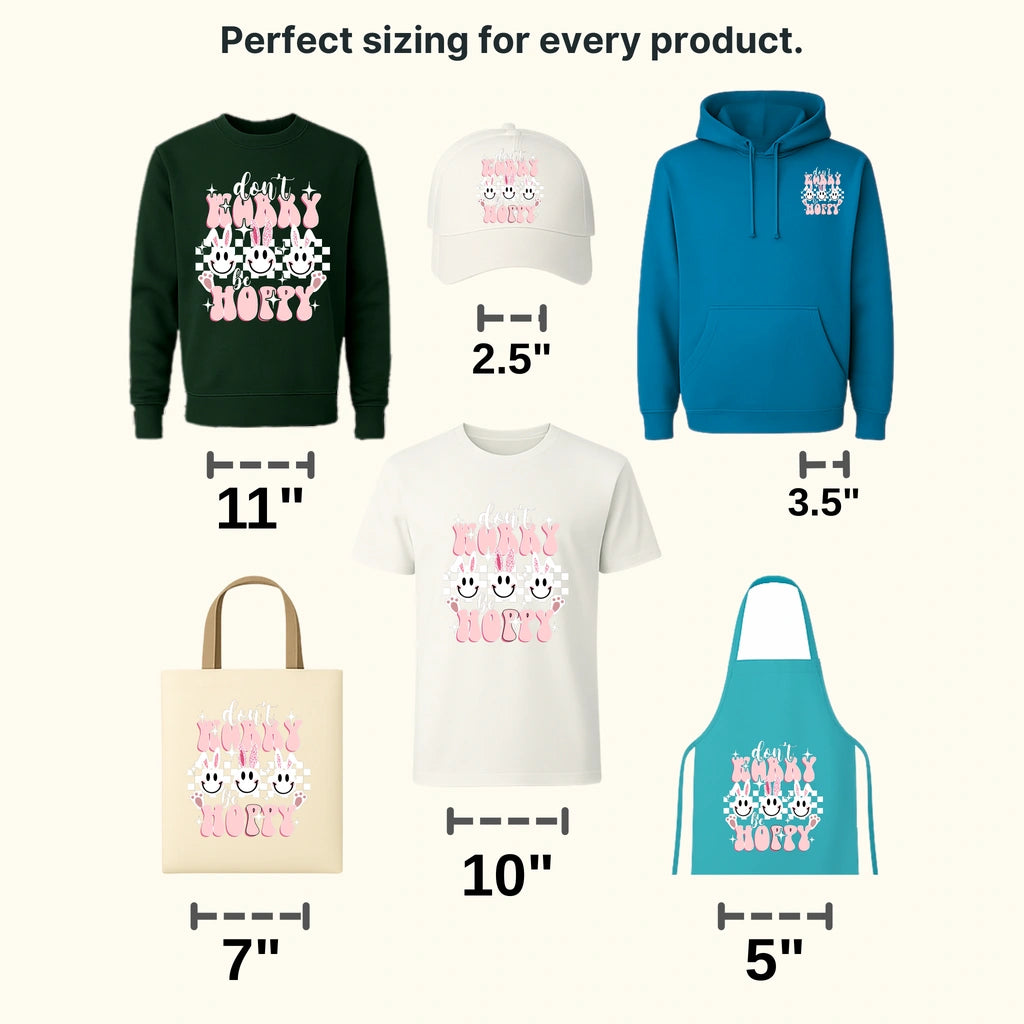 Don't Worry Be Hoppy Easter Design- DTF heat transfer - transferlegend