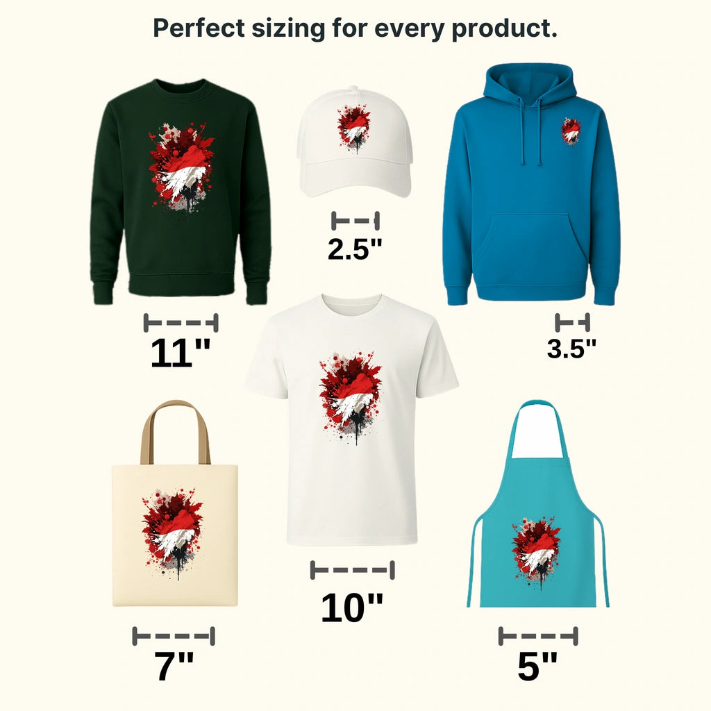 Indonesia Flag Design - DTF Heat Transfer - transferlegend