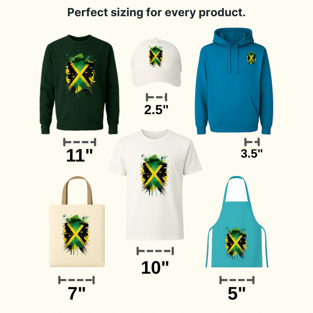 Jamaica Flag Design - DTF Heat Transfer - transferlegend