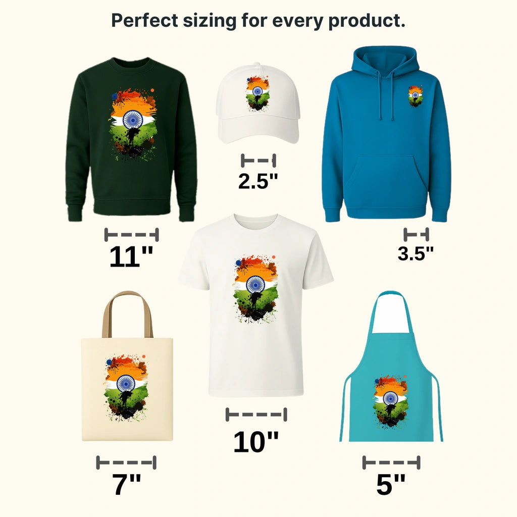 India Flag Design - DTF Heat Transfer - transferlegend