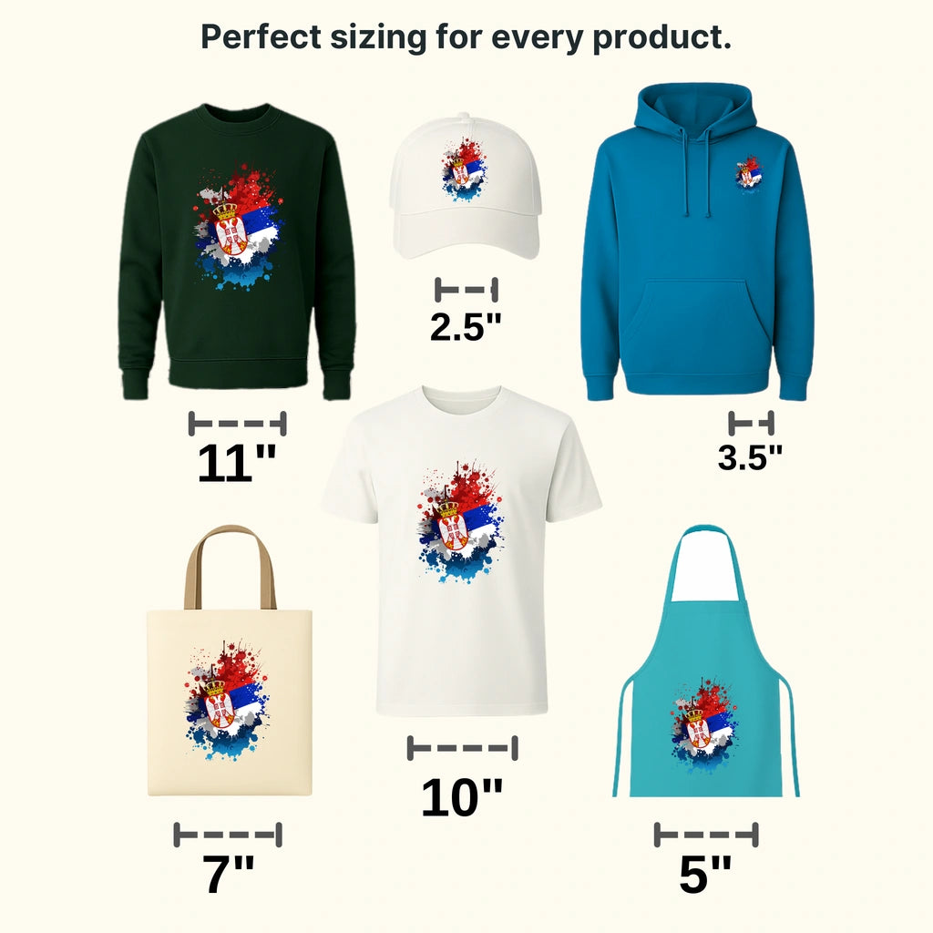Serbia Flag Design - DTF Heat Transfer - transferlegend