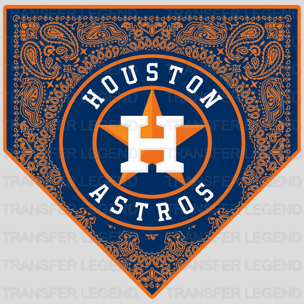 Houston Astros MLB Diamond Shape Logo Emblem - DTF Iron On Transfer