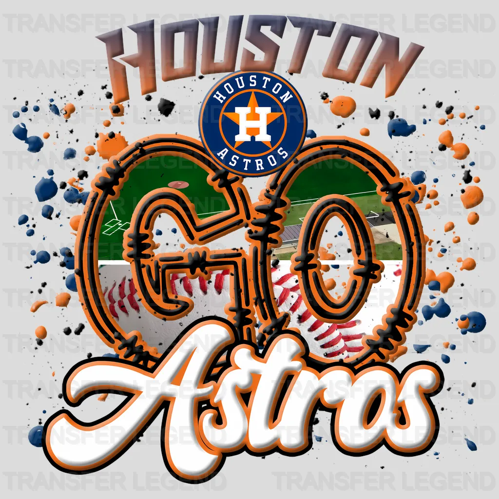 Houston Astros MLB Go Astros DTF Iron On Transfer