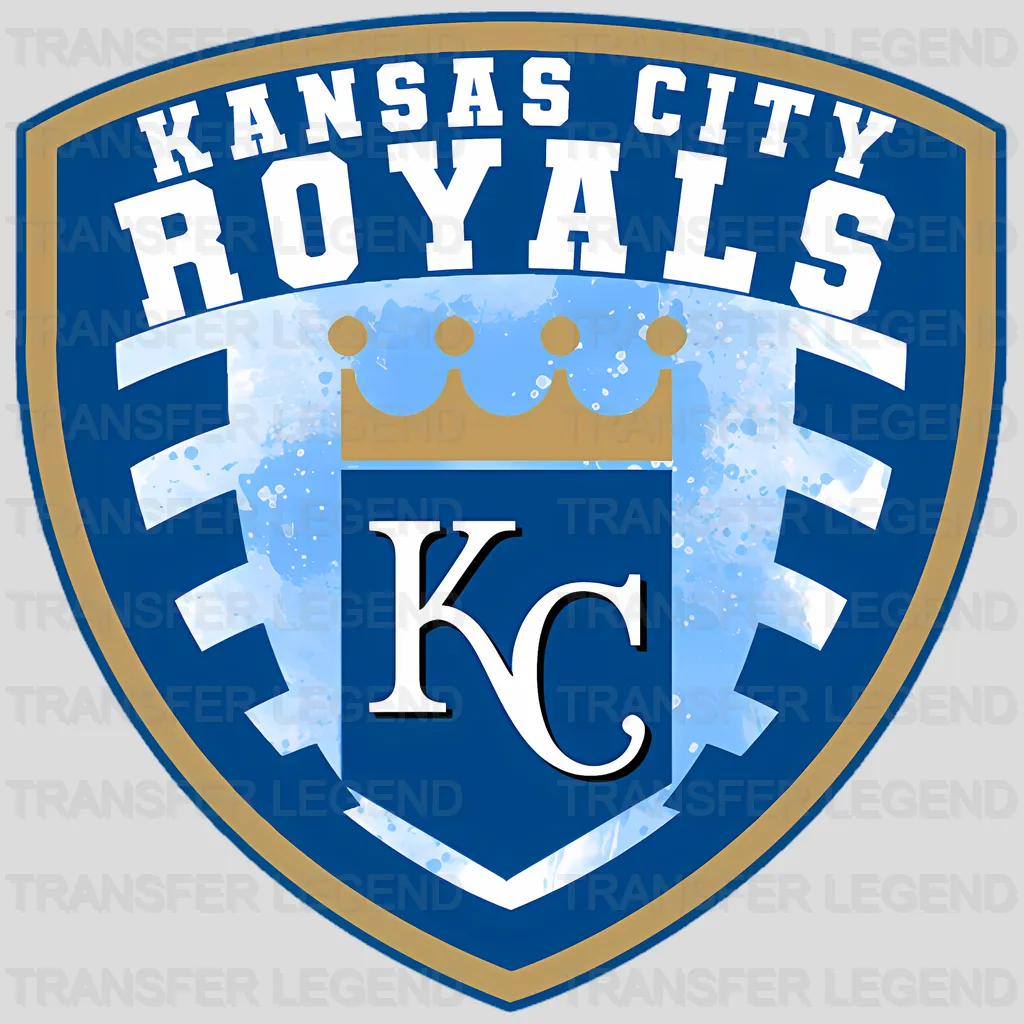 Kansas City Royals MLB Vertical Bookmark Style Strip Logo - DTF Iron On Transfer
