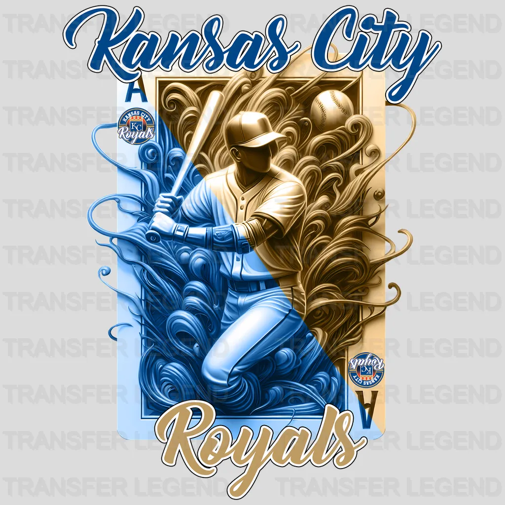 Kansas City Royals MLB Glitter Chenille Letter K Logo - DTF Iron On Transfer