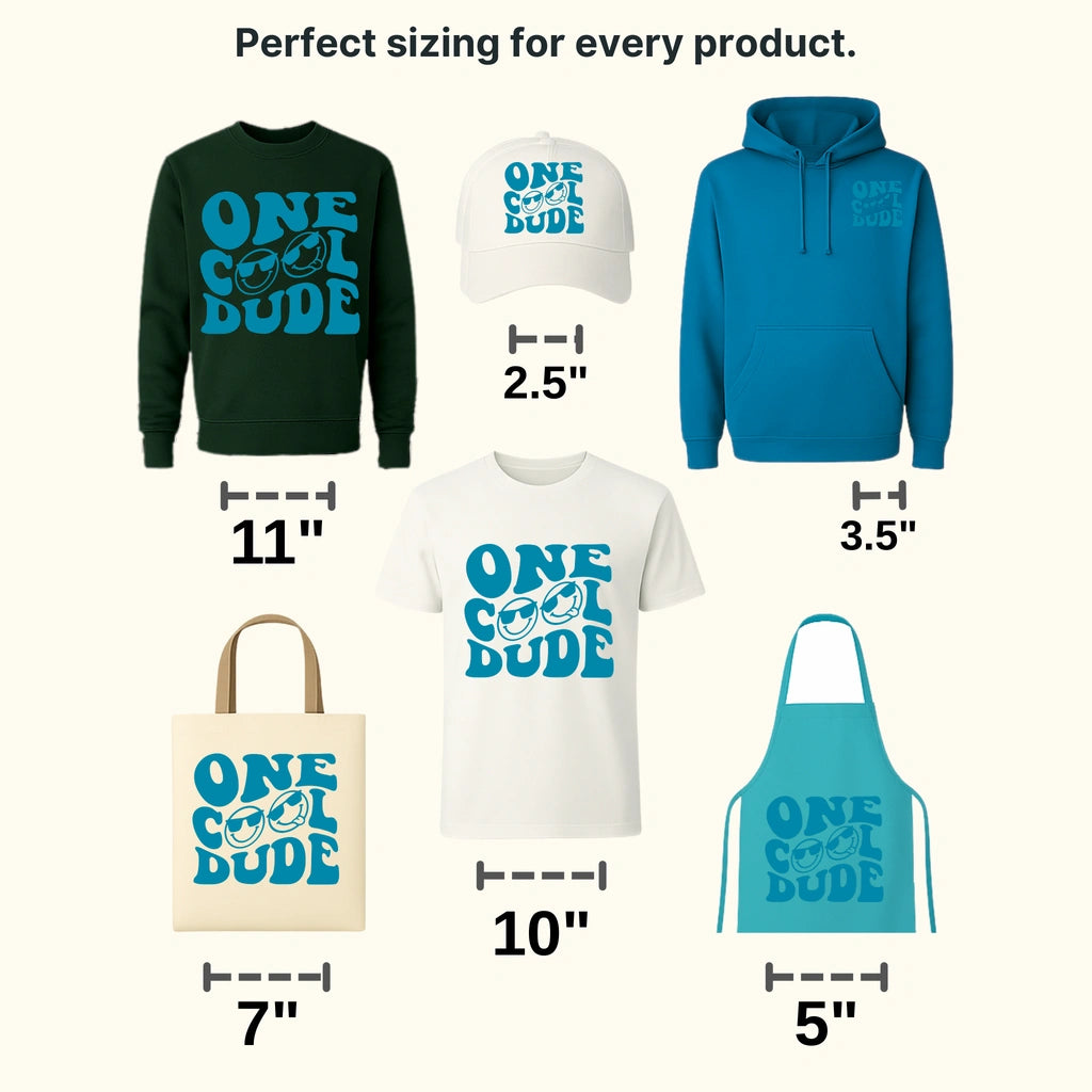 One Cool Dude - Birthday Family - Funny Toddler - Design - DTF heat transfer - transferlegend
