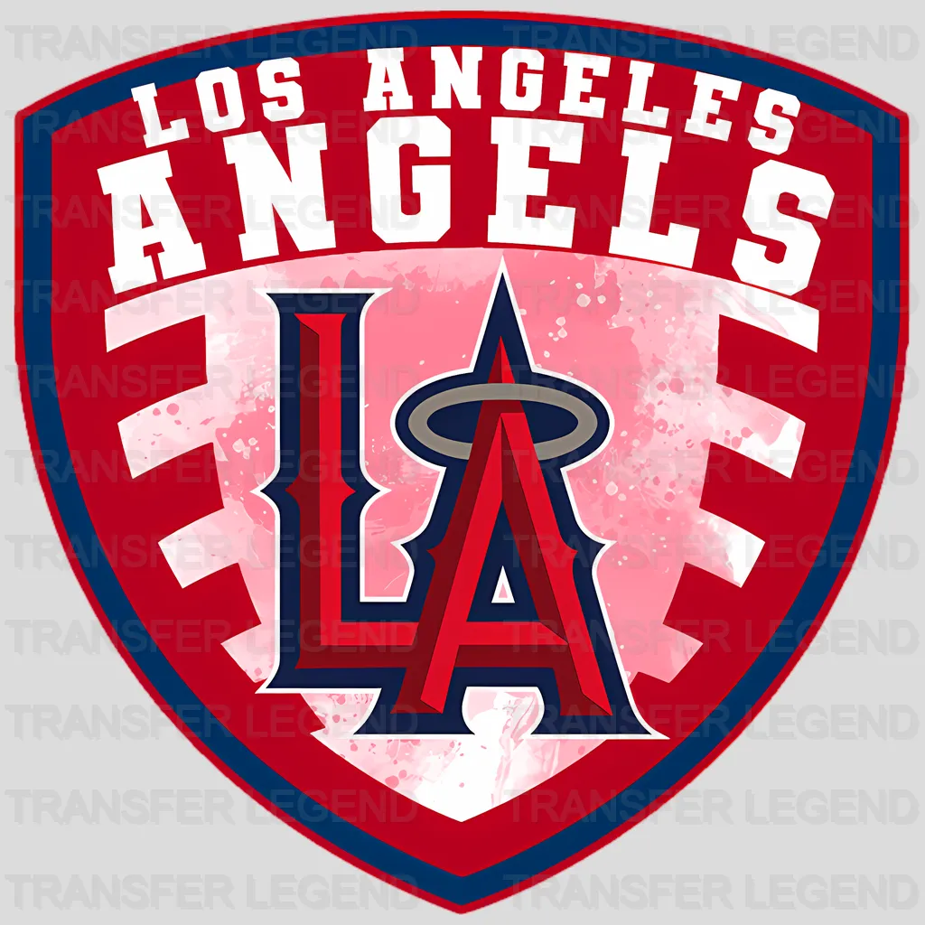 Los Angeles Angels MLB Classic Shield Logo Badge - DTF Iron On Transfer