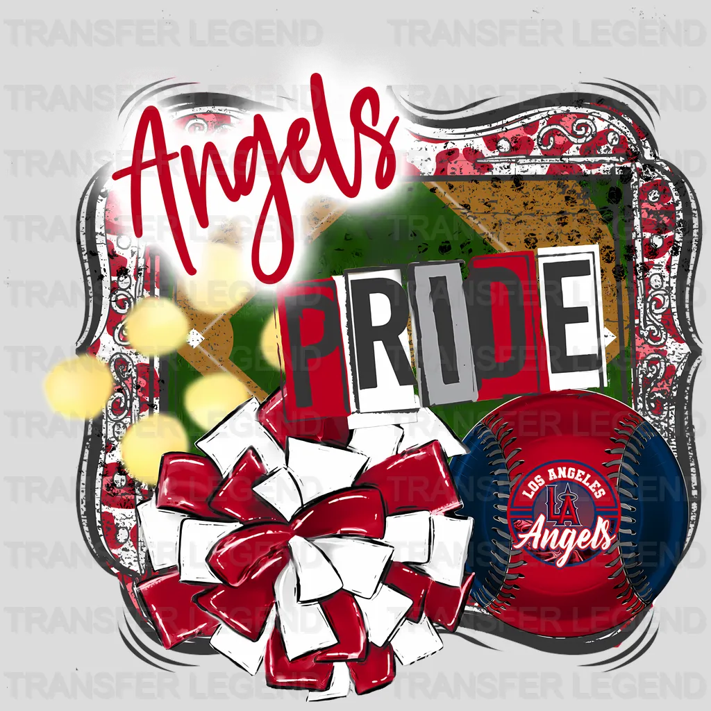 Los Angeles Angels MLB Pride DTF Iron On Transfer