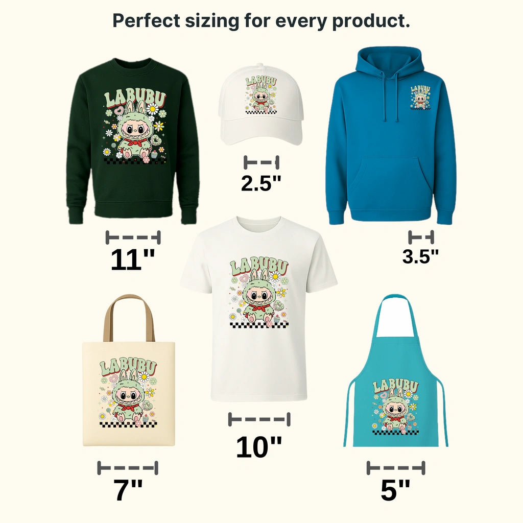 Chill Day Labubu Design - DTF Heat Transfers