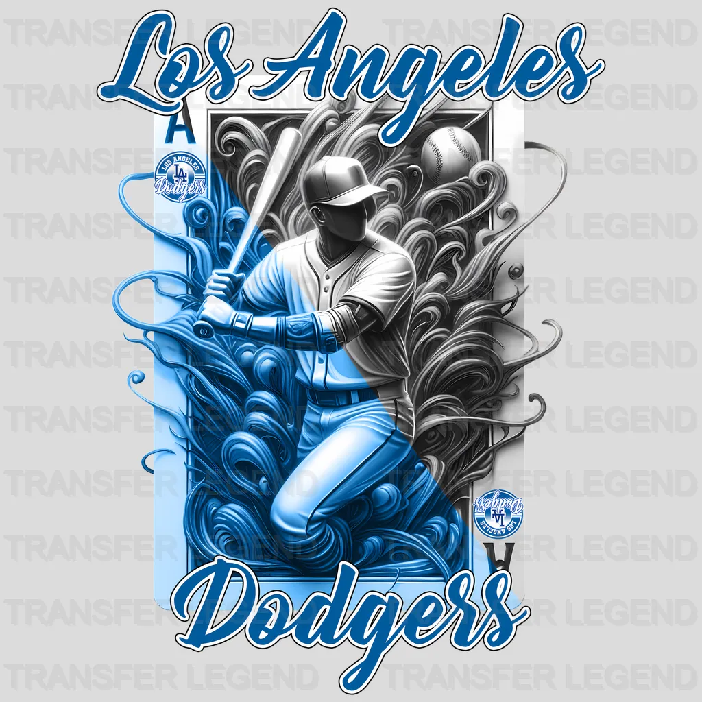 Los Angeles Dodgers MLB Glitter Chenille Letter La Logo - DTF Iron On Transfer