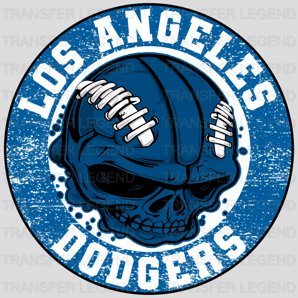 Los Angeles Dodgers MLB Skull Inside Texture - DTF Iron On Transfer