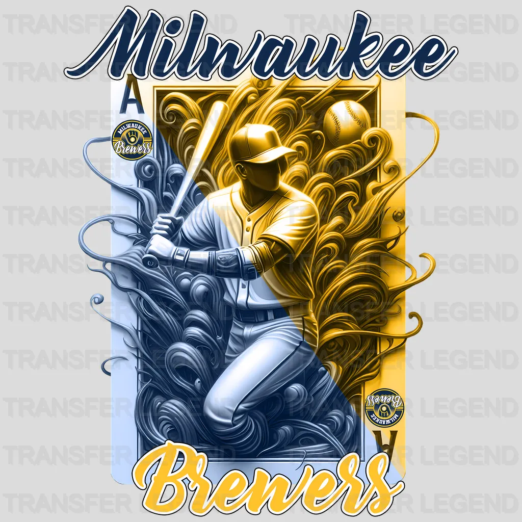 Milwaukee Brewers MLB Vintage Grunge Poster Graphic - DTF Iron On Transfer