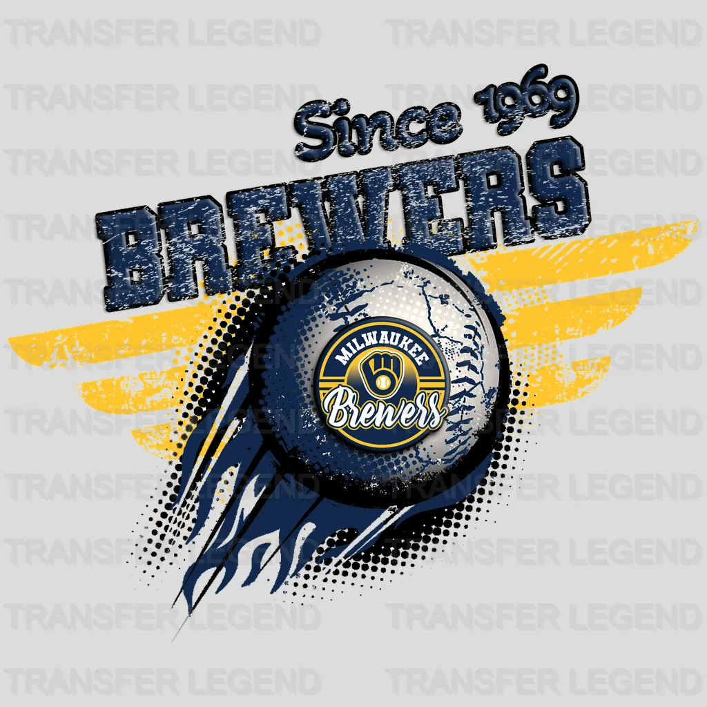 Milwaukee Brewers MLB Since 1969 DTF Iron On Transfer
