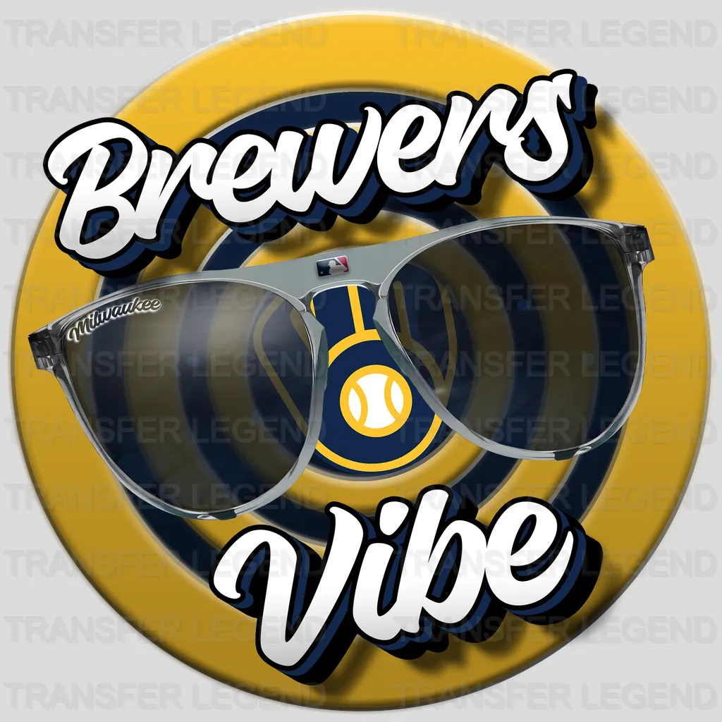 Milwaukee Brewers MLB Brewers Vibe DTF Iron On Transfer