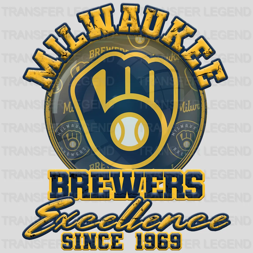 Milwaukee Brewers MLB Excellence Since 1969 DTF Iron On Transfer
