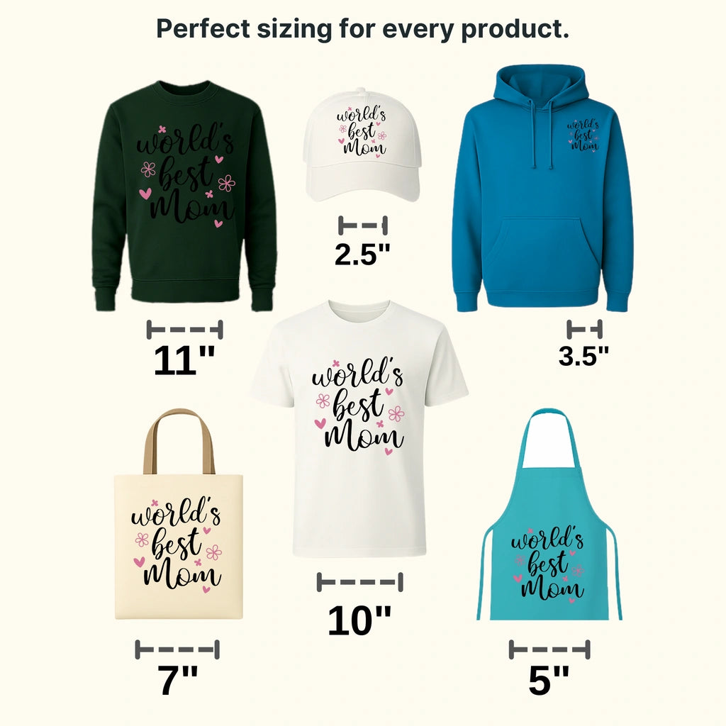 Worlds Best Mom Floral - New Mom - Cute Mom - Design - DTF heat transfer - transferlegend
