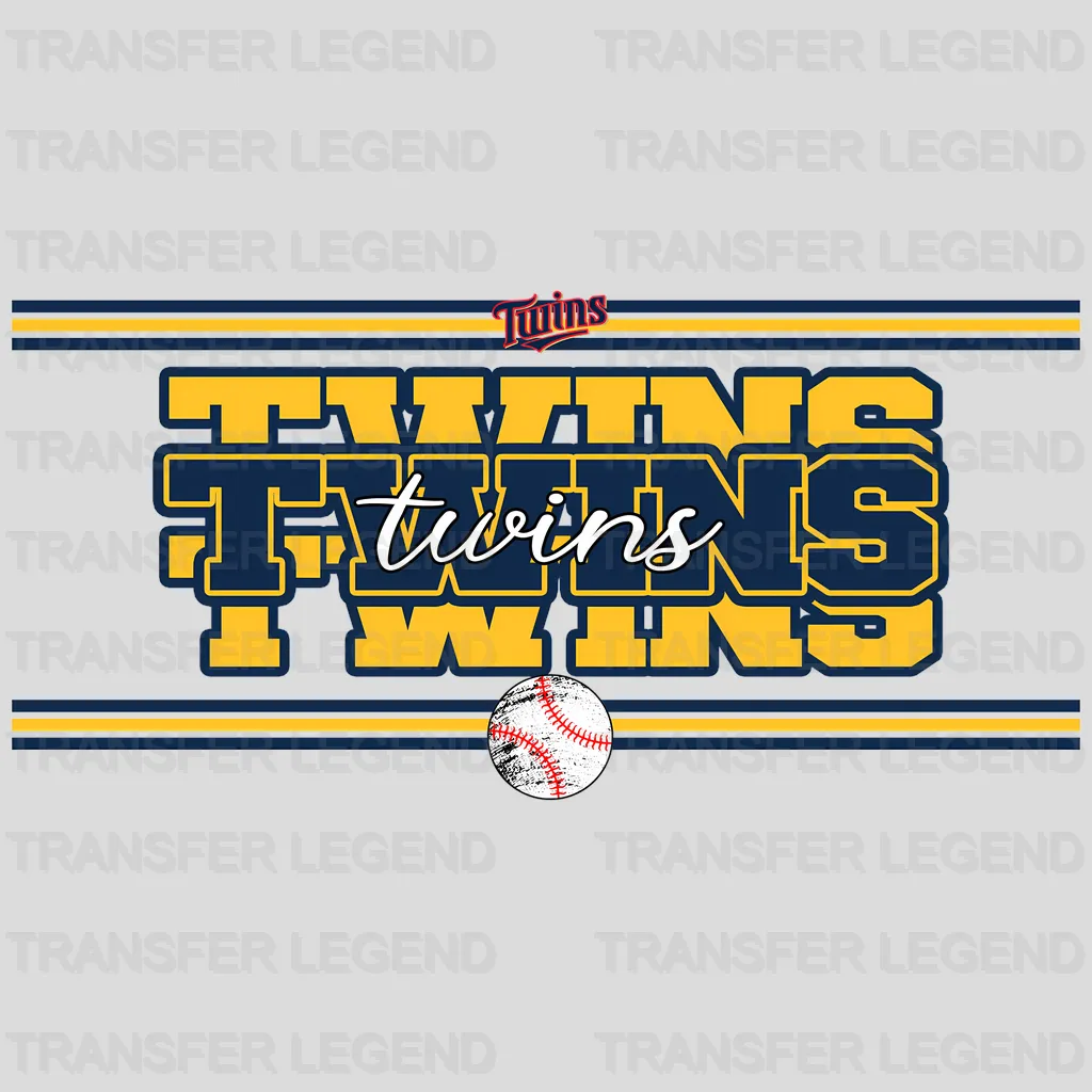 Minnesota Twins MLB Neon Light Bar Sign Style - DTF Iron On Transfer