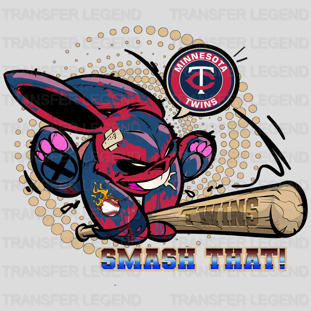 Minnesota Twins MLB Mascot Catcher Cartoon Graphic - DTF Iron On Transfer