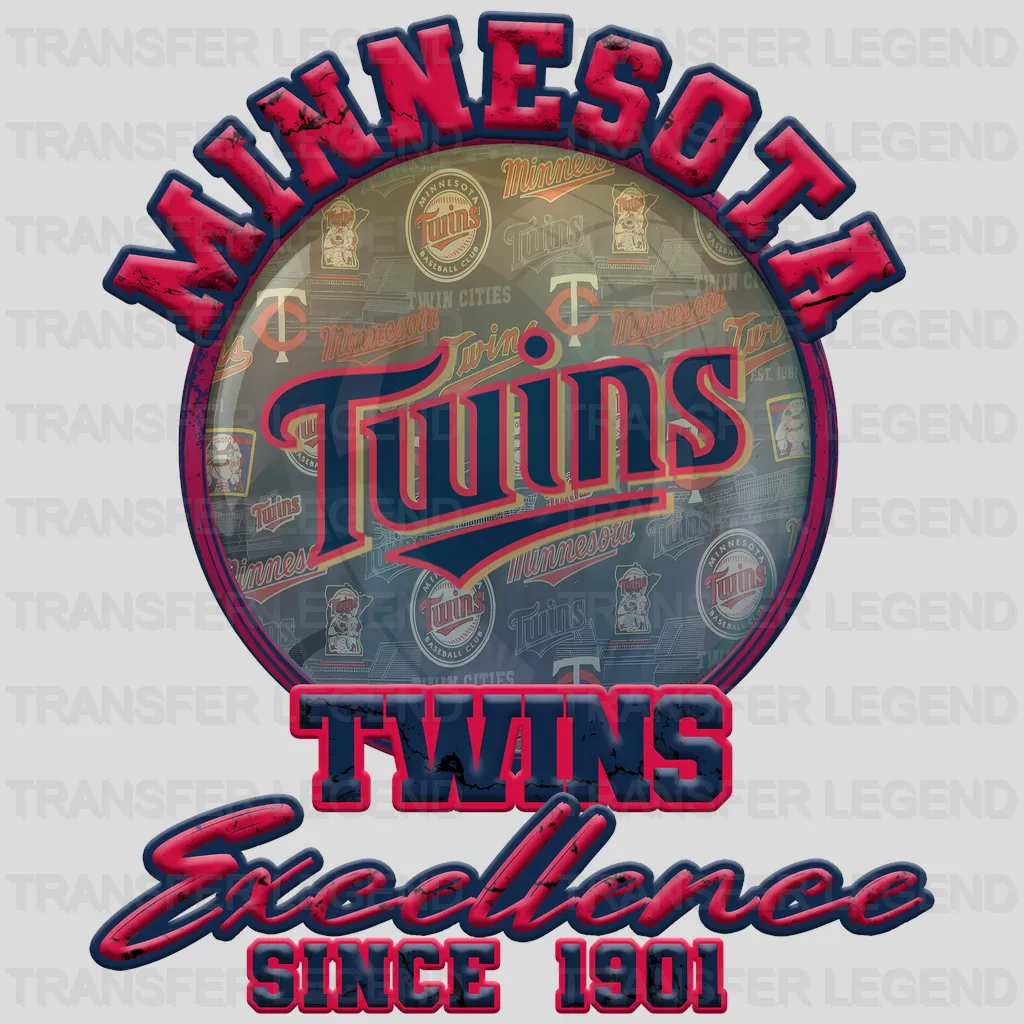 Minnesota Twins MLB Excellence Since 1901 DTF Iron On Transfer