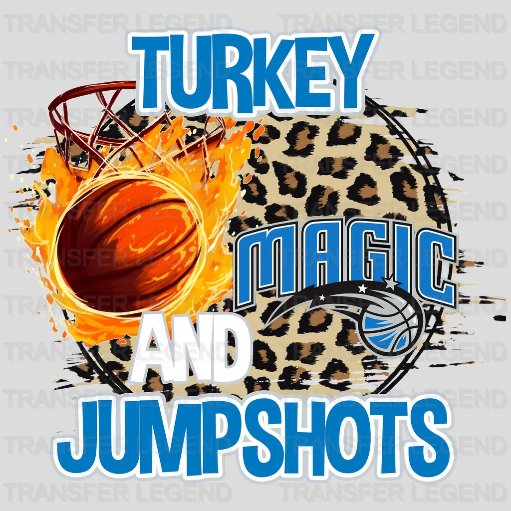 Orlando Magic NBA Turkey And Jumpshots DTF Iron On Transfer