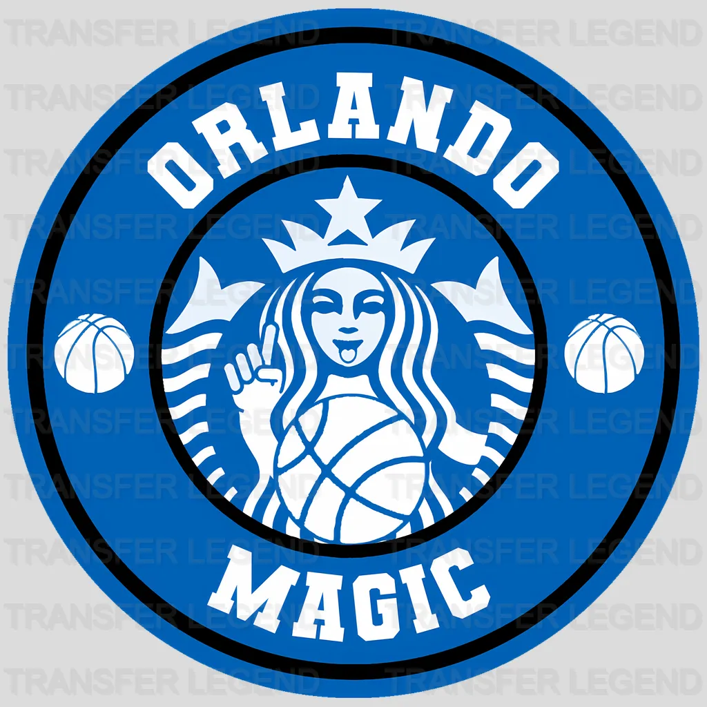 Orlando Magic NBA Coffee Logo Parody Emblem - DTF Iron On Transfer