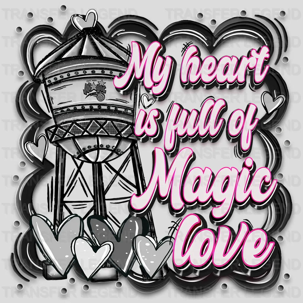 Orlando Magic NBA My Heart Is Full DTF Iron On Transfer