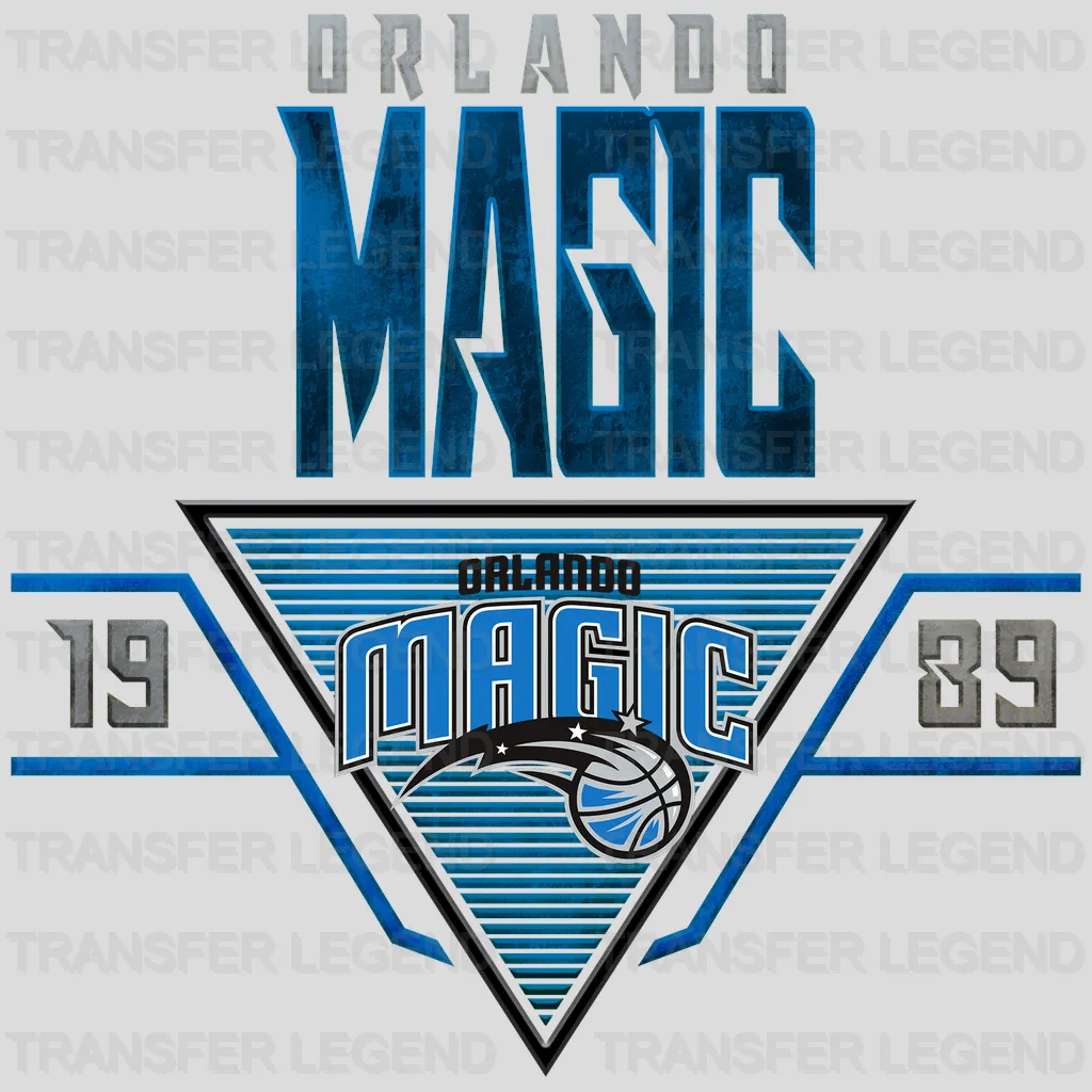 Orlando Magic NBA Triangle Banner Logo - DTF Iron On Transfer