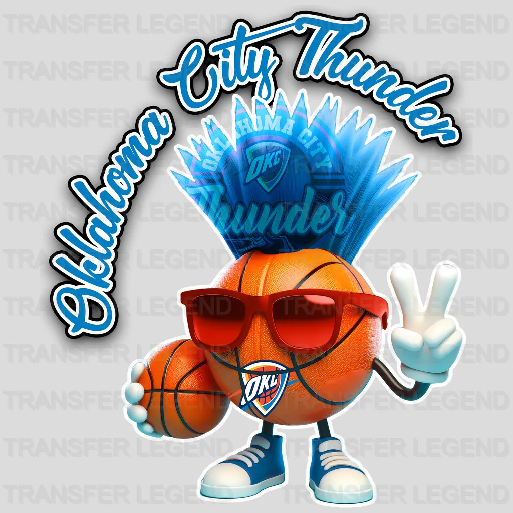 Oklahoma City Thunder NBA Cool Cartoon Character - DTF Iron On Transfer