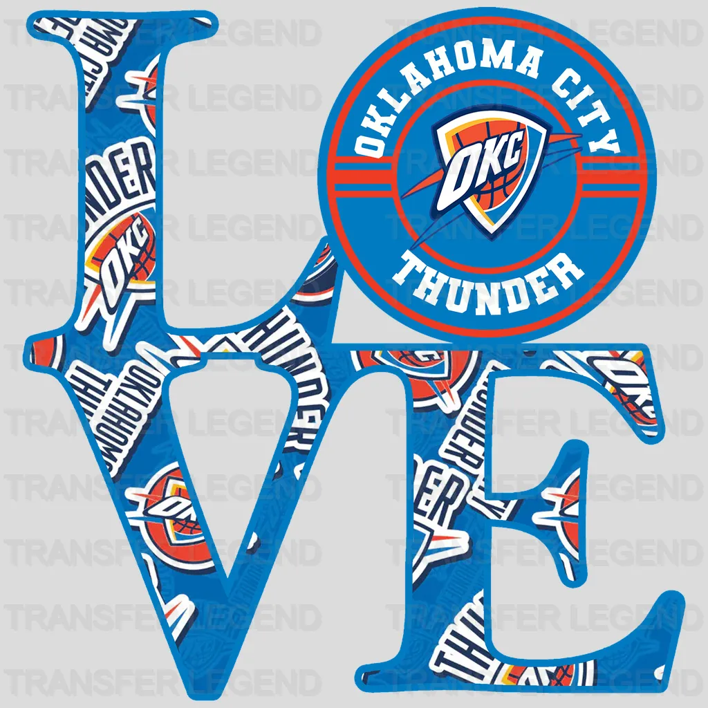 Oklahoma City Thunder NBA Oklahoma City Love DTF Iron On Transfer