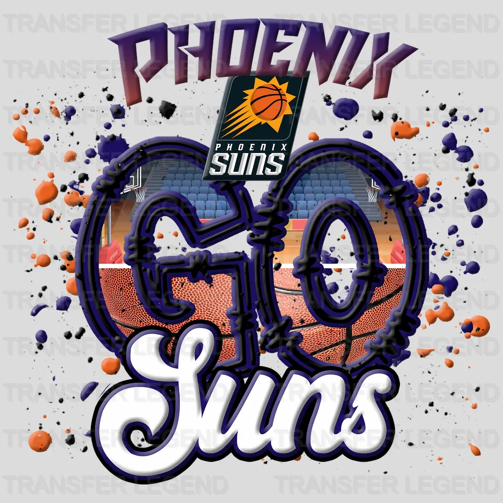Phoenix Suns NBA Go Suns DTF Iron On Transfer