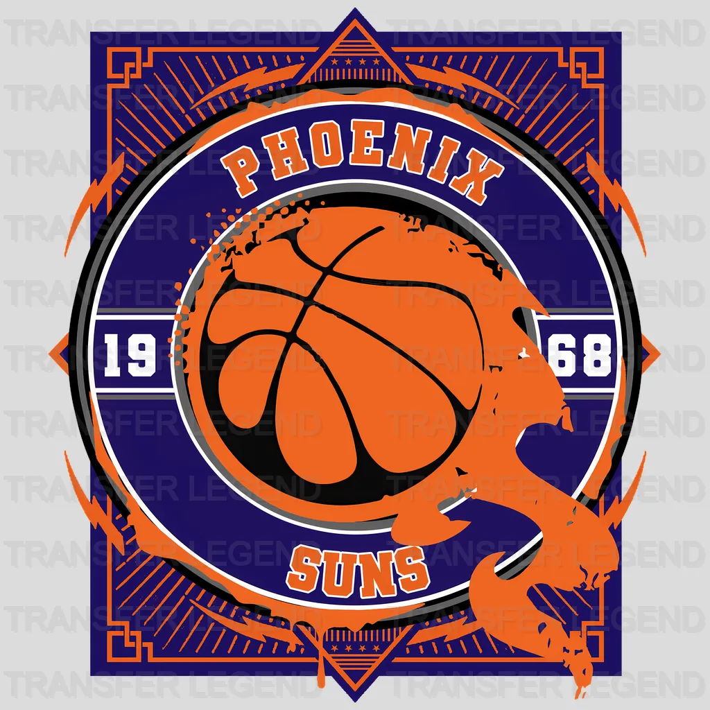 Phoenix Suns NBA Orange Shape Logo Art - DTF Iron On Transfer