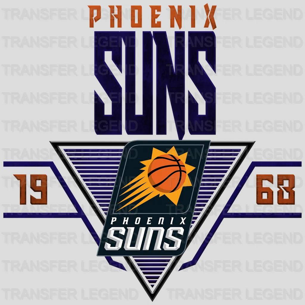 Phoenix Suns NBA Triangle Banner Logo - DTF Iron On Transfer