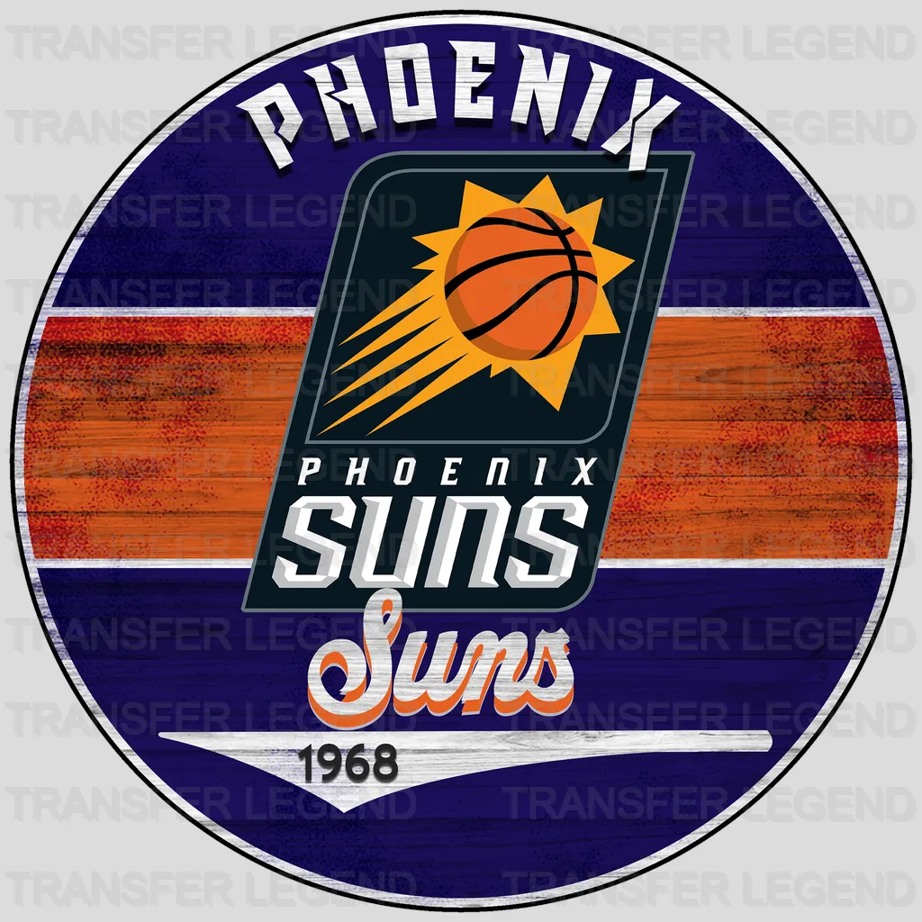 Phoenix Suns NBA Est 1968 DTF Iron On Transfer