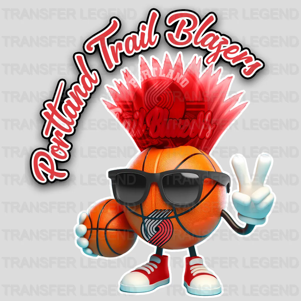 Portland Trail Blazers NBA Cool Cartoon Character - DTF Iron On Transfer